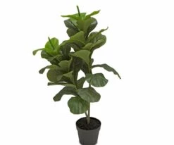 Brand new 😀 S64 Short Potted Faux Fiddle Floor Plant ⭐ -Entryway Sales Store 896A7896