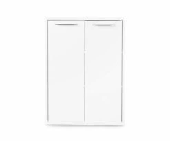 Outlet 💯 C11 Gammel Low Bookcase with Doors - White 🔔