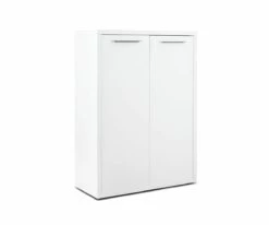 Outlet 💯 C11 Gammel Low Bookcase with Doors - White 🔔 -Entryway Sales Store C11 4800 WH 1