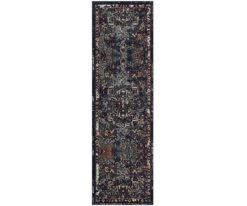 Flash Sale 😀 K01 Soiree Damascus Rug Runner - Indigo ❤️