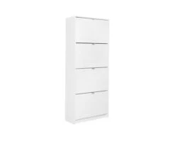 Hot Sale 💯 S34 Gren 4-Door 👟 Shoe Cabinet 🔔 -Entryway Sales Store S34 59007 WH 1